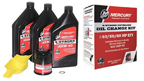 Product Cover Mercury OEM Oil Change & Filter Kit 40-50-60hp Four Stroke Outboard 8M0081916