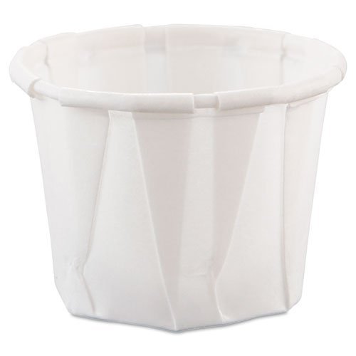 Product Cover Solo Cup Company Treated Paper Souffl Portion Cups, White, 0.75 Ounce, 250/Bag, 20 Sleeves of 250 Cups, 5000 Per Case