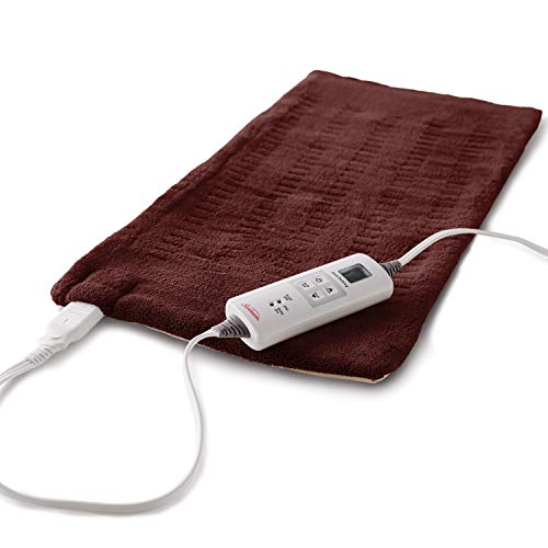 Product Cover Sunbeam Heating Pad for Fast Pain Relief | X-Large, King XpressHeat, 6 Heat Settings with Auto-Shutoff | Burgundy, 12 x 24 Inch, X-Large