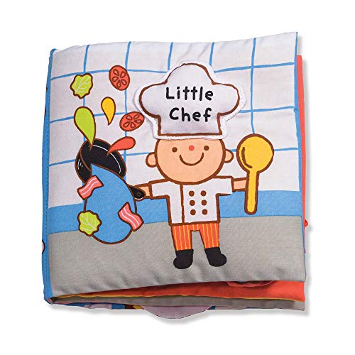 Product Cover Melissa & Doug Soft Activity Book - Little Chef, The Original (Developmental Toys, Cloth Lift-the-Flap Baby Book, Machine Washable, Great Gift for Girls & Boys - Best for Babies & Toddlers)