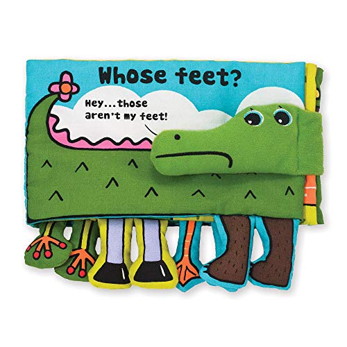 Product Cover Melissa & Doug Soft Activity Book - Whose Feet, The Original (Developmental Toys, Easy-to-Read Text, Machine Washable, Great Gift for Girls and Boys - Best for Babies & Toddlers, All Ages)