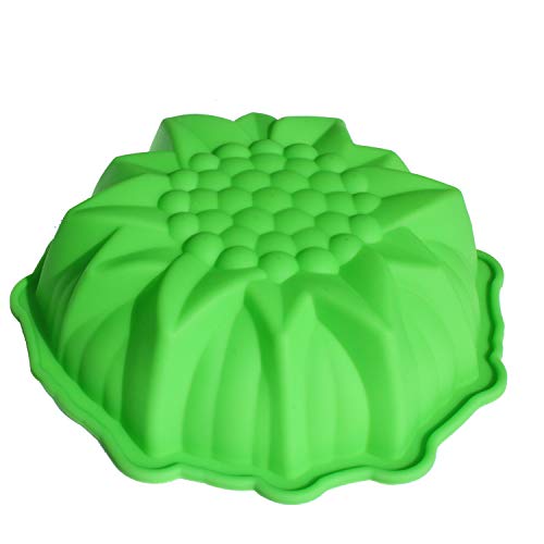 Product Cover X-Haibei 9inch Round Flower Cake Baking Silicone Mold Cake Decorating Dessert Pan