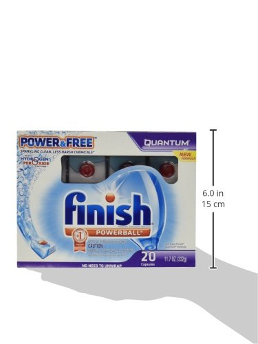 Product Cover Finish Quantum Dishwasher Detergent, Power and Free 20 count (2 Pack)