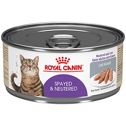 Product Cover Royal Canin Feline Health Nutrition Spayed/Neutered Loaf in Sauce Canned Cat Food (24 Pack), 5.8 oz/One Size