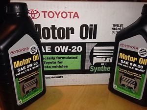 Product Cover Toyota Case of 12 Quarts Full Synthetic 0W-20 Oil