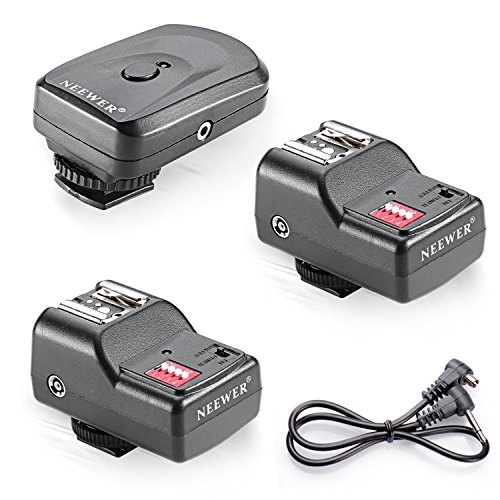 Product Cover Neewer 16 Channel Wireless Flash Trigger Set: 1 Transmitter + 3 Receivers + 1 Sync Wire Cable for Canon, Nikon, Pentax, Sigma, Vivitar and Other Flash Units with Universal Hot Shoe
