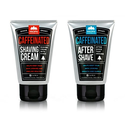 Product Cover Pacific Shaving Company Caffeinated Shaving Cream and Aftershave Set, 3 oz