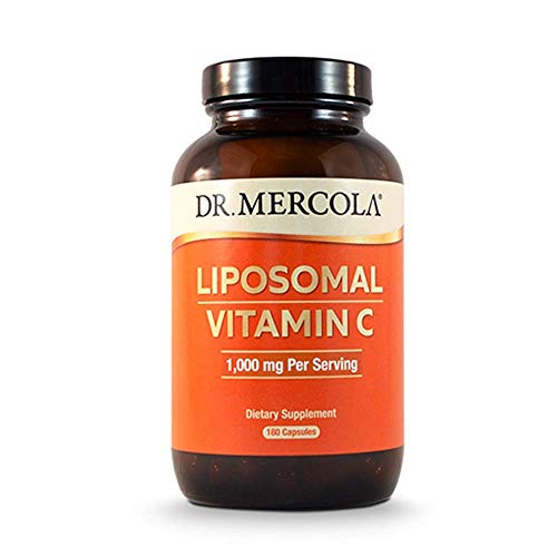 Product Cover Dr. Mercola Liposomal Vitamin C Dietary Supplement, 1,000mg per Serving, 90 Servings (180 Capsules), Immune Support, Non GMO, Soy Free, Gluten Free
