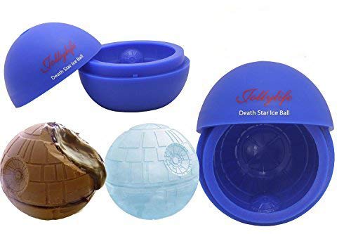 Product Cover Jollylife Silicone Mold Ice Cube Tray Ball for Star Wars Lovers or Party Theme 2pcs (Blue)