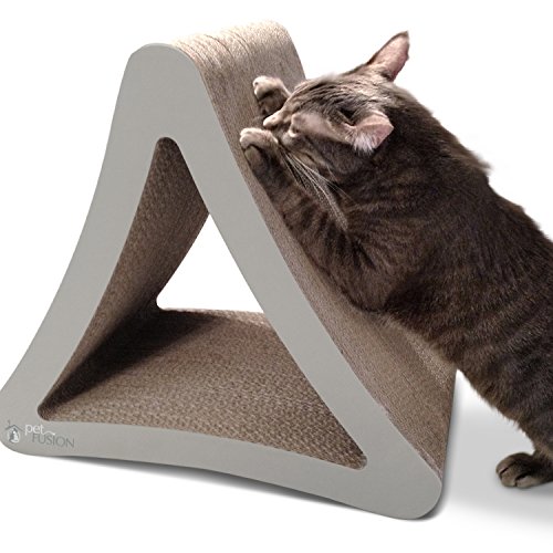 Product Cover PetFusion 3-Sided Vertical Cat Scratcher and Post (Standard Size, Warm Gray)