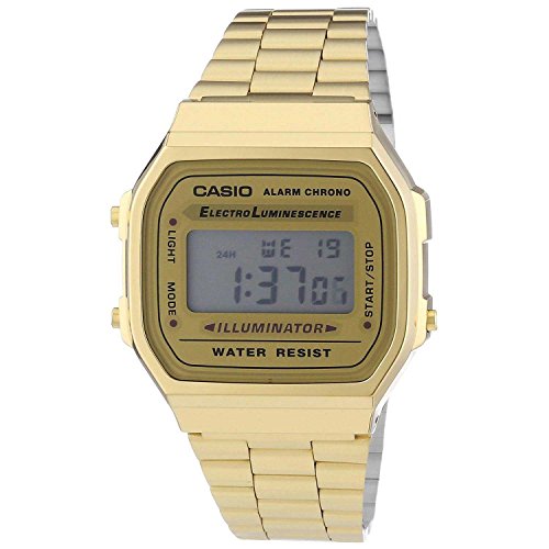 Product Cover Casio A168WG-9 Men's Vintage Gold Metal Band Illuminator Chronograph Alarm Watch