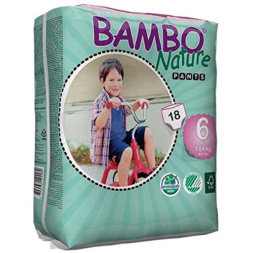 Product Cover Bambo Nature Eco Friendly Baby Training Pants Classic for Sensitive Skin, Size 6 (40+ lbs), 18 Count
