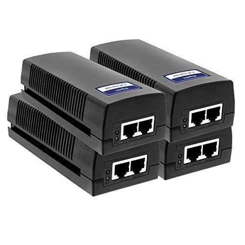 Product Cover BV-Tech Single Gigabit Port Power Over Ethernet PoE Injector - 30W - up to 100 Meters (325 Feet) (4 Pack)