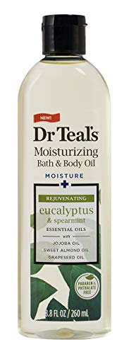 Product Cover Dr Teal's Moisturizing Bath & Body Oil, Eucalyptus & Spearmint , 8.8 Fluid Ounce