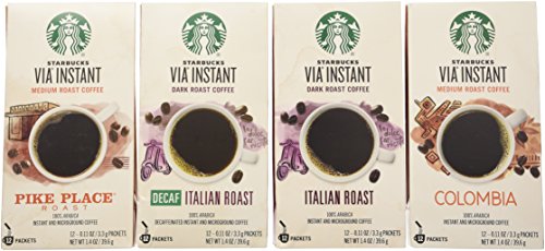 Product Cover Starbucks Via Instant Coffee Bundle- 48 Packets of Assorted Flavors