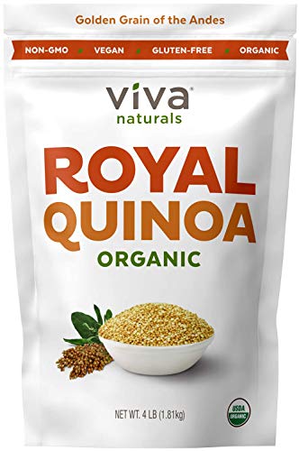 Product Cover Viva Naturals Organic Quinoa, 4 LB - 100% Royal Bolivian Whole Grain