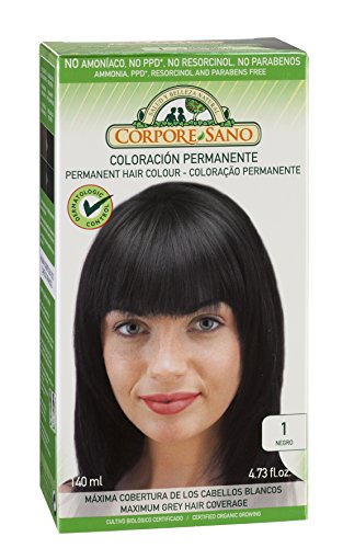Product Cover Corpore Sano Permanent Hair Color Dye(Does Not Contain:PPD, AMMONIA, RESORCINOL, PARABENS.(~ 1 Black)