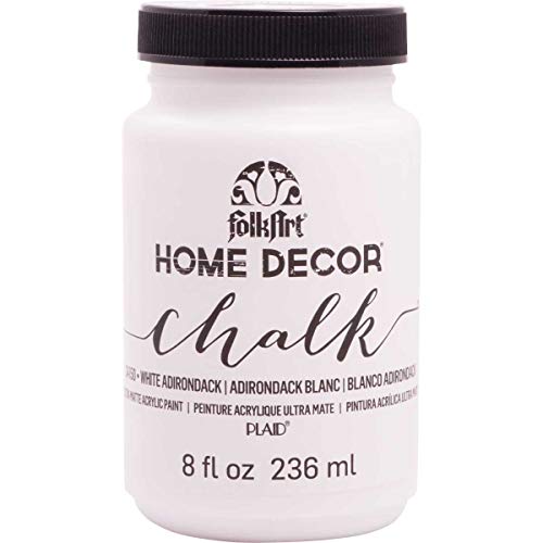 Product Cover FolkArt 34150 Home Decor Chalk Furniture & Craft Paint in Assorted Colors, 8 ounce, White Adirondack
