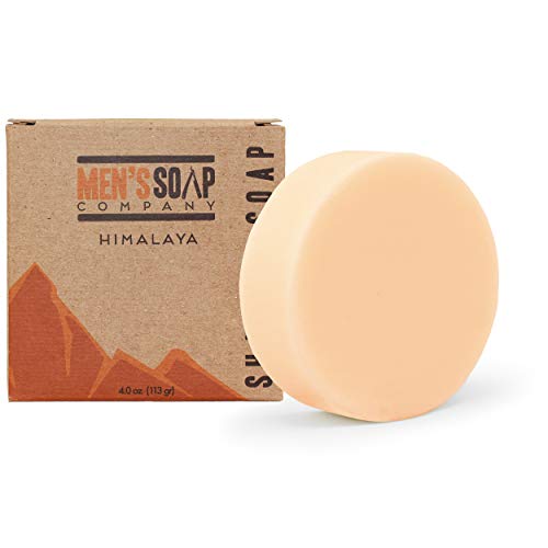 Product Cover Men's Soap Company Shaving Soap for Men and Women 4.0 oz Refill Puck Made with Natural Vegan Plant Ingredients. Shea Butter and Vitamin E Create Thick Shave Soap Lather for Skin Protection, Himalaya