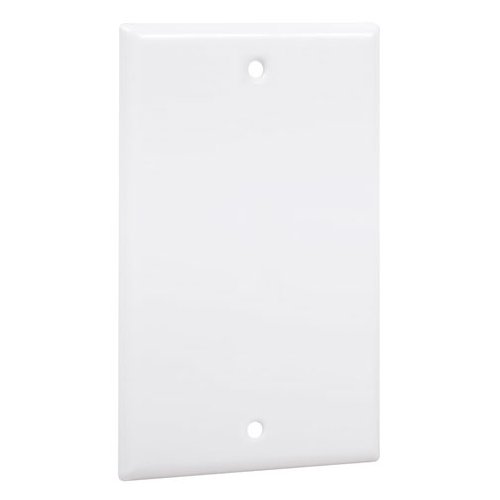 Product Cover TayMac WW-B Standard Metallic Wallplate with Blank, Single Gang, White Smooth