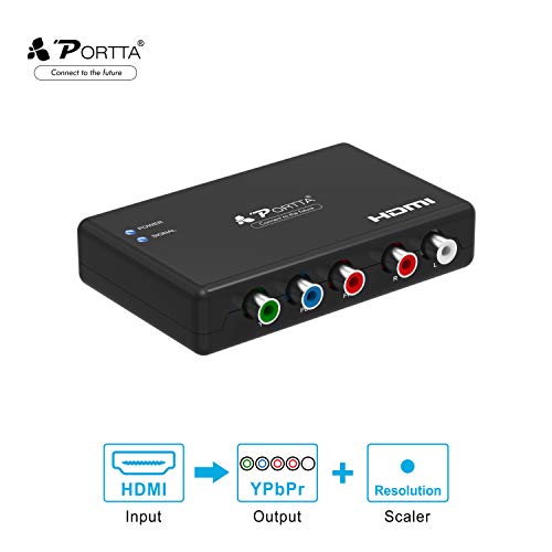 Product Cover Portta HDMI to YPbPr Component RGB + R/L Converter v1.3 Scaler support R/L Audio output