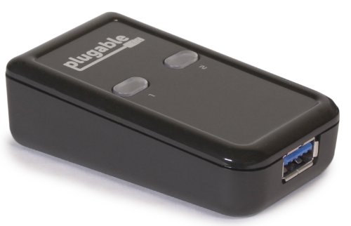 Product Cover Plugable USB 3.0 Sharing Switch for One-Button Swapping of USB Device or Hub Between Two Computers (AB Switch)