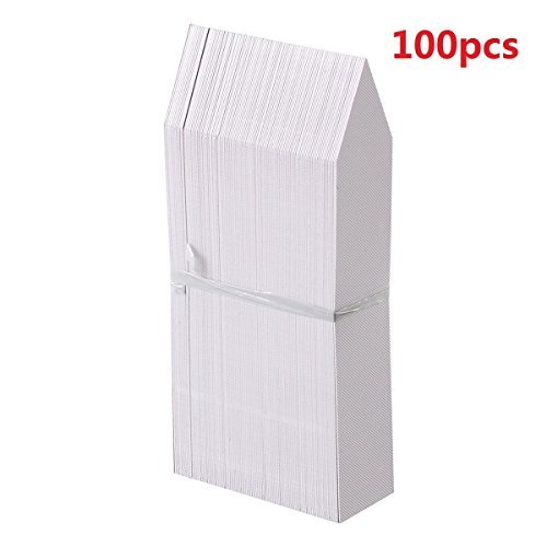 Product Cover KINGLAKE 100 Pcs 4 Inch Plastic Plant Nursery Garden Labels Pot Marker Garden Stake Tags White