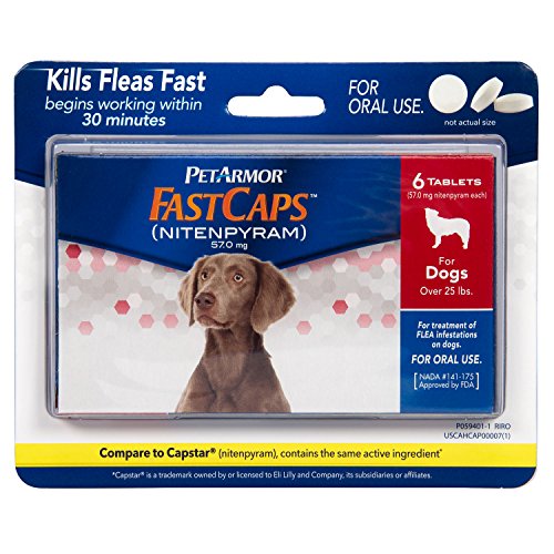 Product Cover PetArmor FastCaps (nitenpyram) Oral Flea Control Medication, 25 lbs and Over, 6 count