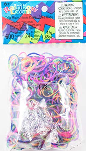 Product Cover Rainbow Loom Assorted Tie Dye Rubber Bands, Pink/Purple/Red/Green/Orange