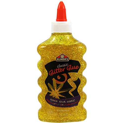 Product Cover Elmer's Liquid Glitter Glue, Washable, Yellow, 6 Ounces, 1 Count - Great For Making Slime