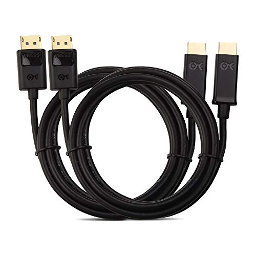 Product Cover Cable Matters 2-Pack Unidirectional DisplayPort to HDMI Adapter Cable (DP to HDMI) 6 Feet