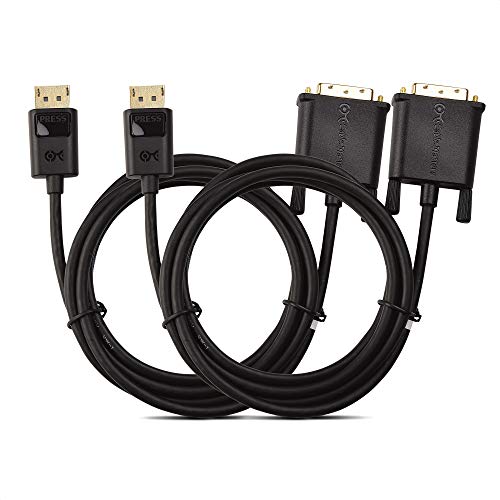 Product Cover Cable Matters 2-Pack DisplayPort to DVI Cable (DP to DVI Cable) 6 Feet