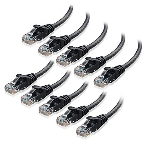Product Cover Cable Matters 10-Pack, Cat6 Snagless Ethernet Patch Cable in Black 5 Feet