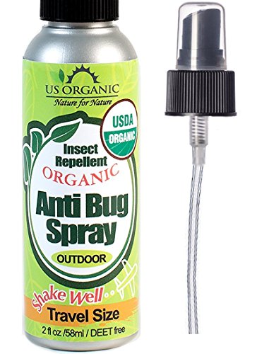 Product Cover US Organic Mosquito Repellent Anti Bug Outdoor Pump Sprays, USDA Certification, Cruelty Free, Proven Results by Lab Testing, Deet-Free (Travel Size)