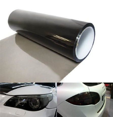Product Cover 12 by 48 Inches Self Adhesive Headlight, Tail Lights, Fog Lights Tint Vinyl Film (12 X 48, Light Black)