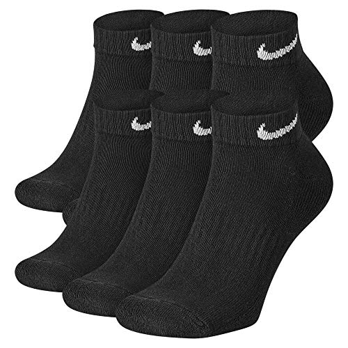 Product Cover Nike Everyday Cushion Low Training Socks, Unisex Nike Socks, Black/White (6 Pair), L
