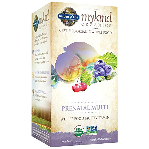 Product Cover Garden of Life Organic Prenatal Multivitamin Supplement with Folate - mykind Whole Food Prenatal Vitamin, Vegan, 90 Tablets