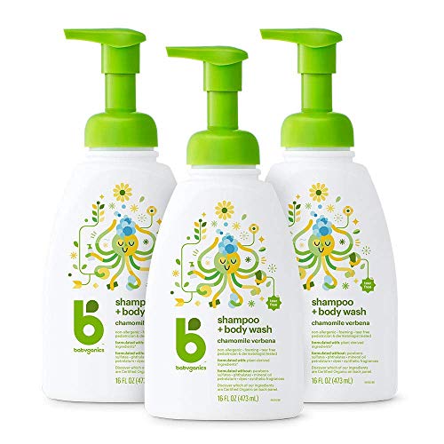 Product Cover Babyganics Baby Shampoo Plus Body Wash, Chamomile Verbena, 16-Ounce Pump Bottle (Pack of 3)