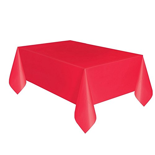 Product Cover Red Plastic Tablecloth, 108