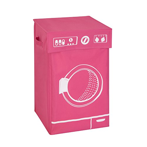 Product Cover Honey-Can-Do HMP-04287 Washer Graphic Hamper, Pink, 14 by 23-Inch