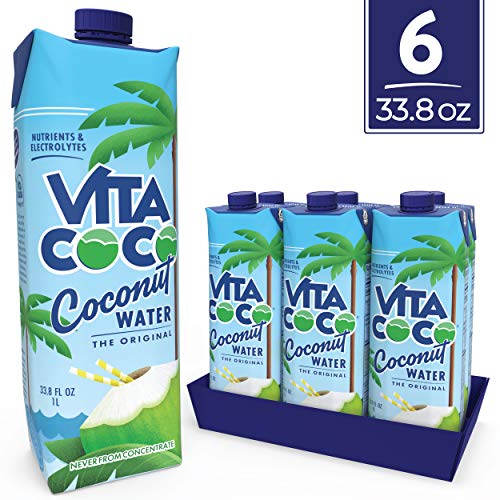 Product Cover Vita Coco Coconut Water, Pure Original | Naturally Hydrating Electrolyte Drink | Smart Alternative to Coffee, Soda, and Sports Drinks | Gluten Free | 33.8 Ounce (Pack of 6)