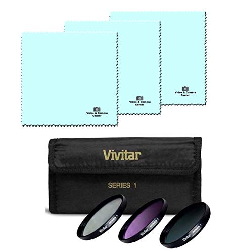 Product Cover 95mm Ultra Violet UV/ Circular Polarizer CPL /Florescent FDL Lens Filter Kit 95mm+ Pack Of 3 Microfiber Cleaning Cloth