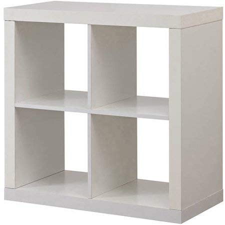 Product Cover Better Homes and Gardens* Bookshelf Square Storage Cabinet 4-Cube Organizer White (White, 4-Cube)