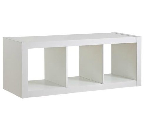 Product Cover Better Homes and Gardens 3-Cube Organizer Storage Bookshelf (White)