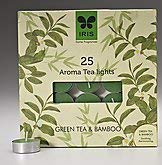 Product Cover Iris Fragrant 25 Aroma Tea Lights Green & Bamboo Standard