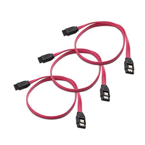 Product Cover Cable Matters 3-Pack Straight SATA III 6.0 Gbps SATA Cable (SATA 3 Cable) Red - 18 Inches