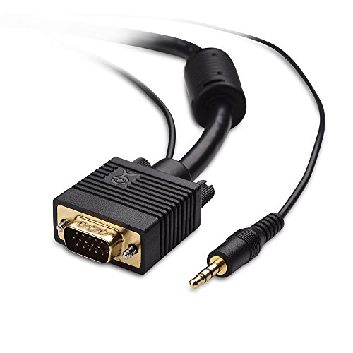 Product Cover Cable Matters VGA Cable with Audio (SVGA Monitor Cable with 3.5mm Stereo Audio) 6 Feet
