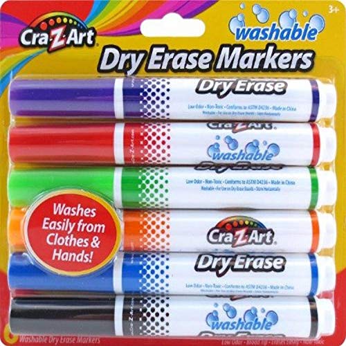 Product Cover Cra-Z-Art Kids Washable Broadline Dry Erase Markers, 6 Count (10048)