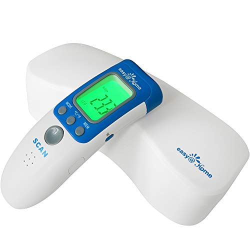 Product Cover Easy@Home 3 in 1 Non-contact Infrared Thermometer for Baby Adult and Child - Forehead, Surface and Room Temperature, Clinical High Accuracy, FDA Approved and Pediatrician Recommended, NCT 301