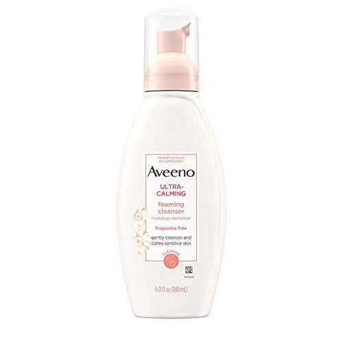 Product Cover Aveeno Ultra-Calming Fragrance-Free Foaming Cleanser 6 Fluid Ounces (Pack of 2)